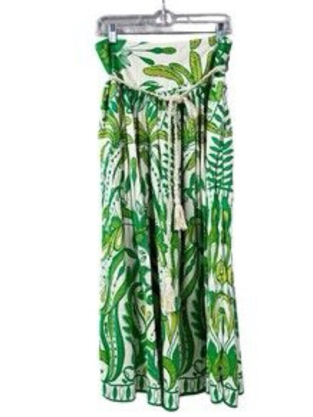 Rachel Zoe Green and White Botanical Maxi Skirt